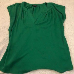 Women's dress shirt short sleeve green